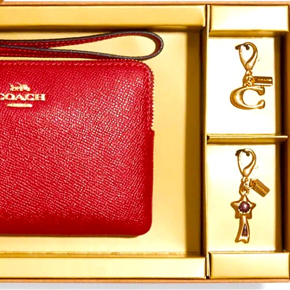 NWT Coach Boxed Corner Zip Wristlet With Charm Included - Picture 4 of 4